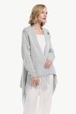 Angel Wings One-Button Tassel Tie Asymmetrical Hem Cardigan  Style Ratio