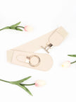 PU Elastic Wide Belt with Alloy Buckle  Style Ratio