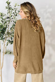 Basic Bae Full Size Ribbed Cocoon Cardigan  Style Ratio