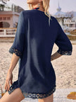 Lace Trim V-Neck Cover-Up  Style Ratio
