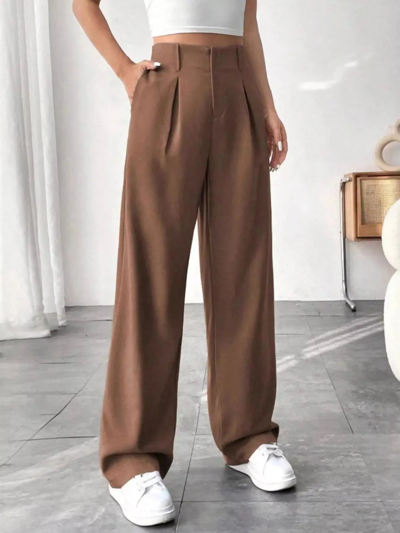 Wide Leg Pleated Pants  Style Ratio