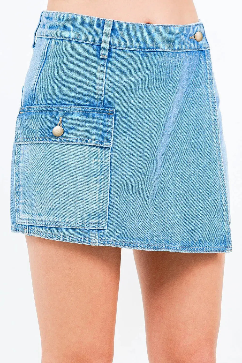 American Bazi Cargo Pocket Denim Skort  Style Ratio
