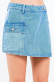 American Bazi Cargo Pocket Denim Skort  Style Ratio