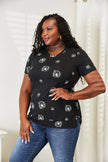 Double Take Dandelion Print Round Neck Shirt  Style Ratio