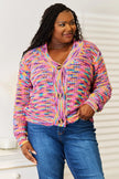 Angel Wings Woven Right V-Neck Long Sleeve Cardigan  Style Ratio