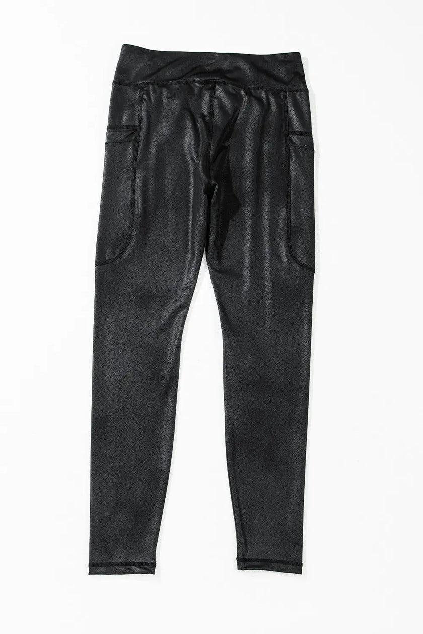Pocketed V-Cut Waist Leggings  Style Ratio