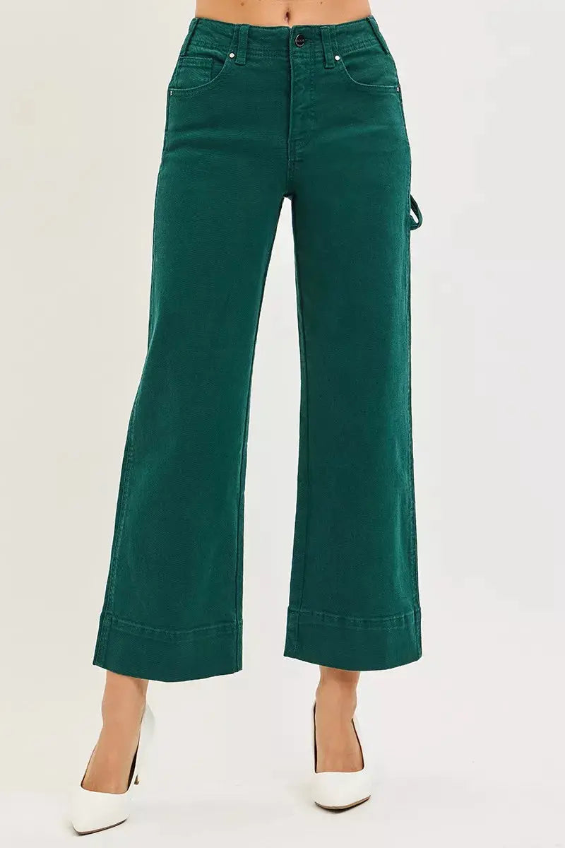 RISEN Tummy Control High Rise Crop Wide No Waist Band Pants  Style Ratio