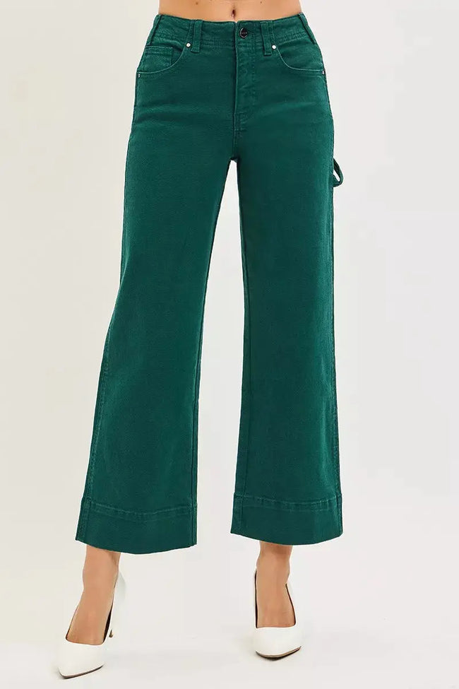 RISEN Tummy Control High Rise Crop Wide No Waist Band Pants  Style Ratio