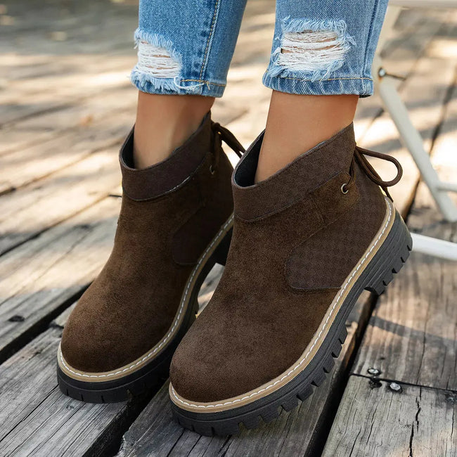 Round Toe Platform Boots  Style Ratio