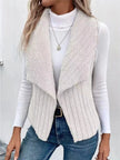 Cozy Fleece Open Front Vest  Style Ratio