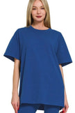 Zenana Cotton Round Neck Top & Legging Set  Style Ratio