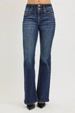 RISEN High Rise Flare Jeans With Seam Detail Waistband  Style Ratio