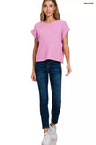 Zenana Short Sleeve Crew Neck Sweater  Style Ratio