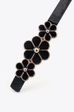 Flower Decor Skinny PU Belt  Style Ratio