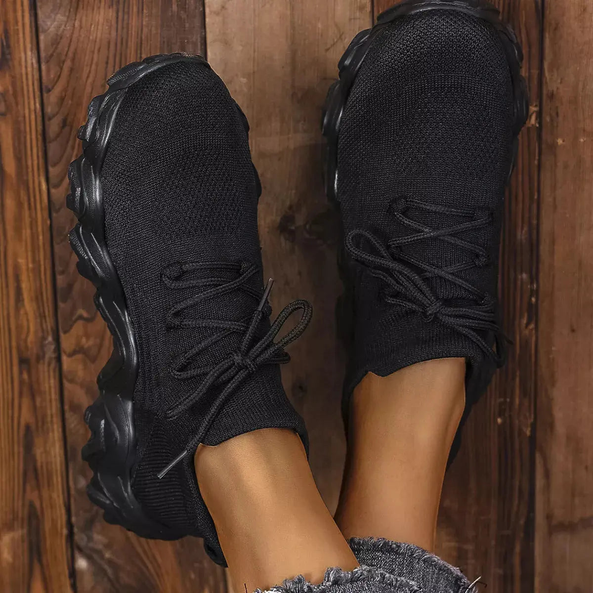 Round Toe Lace Up Athletic  Style Ratio