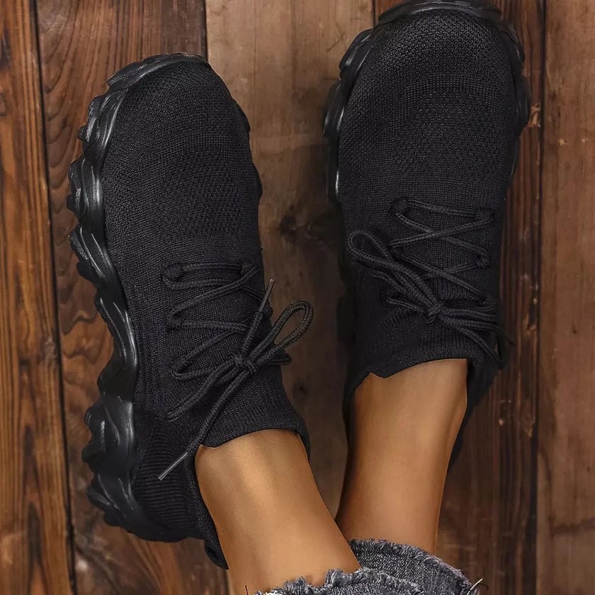 Round Toe Lace Up Athletic  Style Ratio