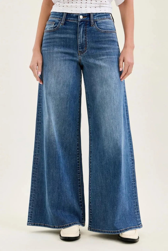 Judy Blue High Waist Palazzo Jeans  Style Ratio