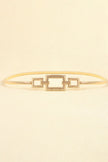 Square Shape Zinc Alloy Buckle Iron Belt  Style Ratio