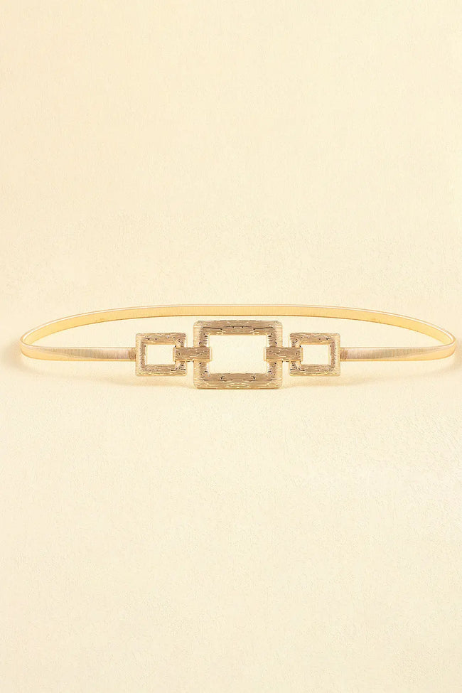 Square Shape Zinc Alloy Buckle Iron Belt  Style Ratio