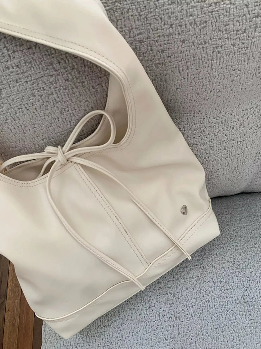 Leather Tied Shoulder Bag  Style Ratio