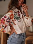 Floral Button Up Long Sleeve Shirt  Style Ratio