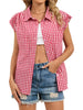 Gingham Button Down Short Sleeve Shirt  Style Ratio
