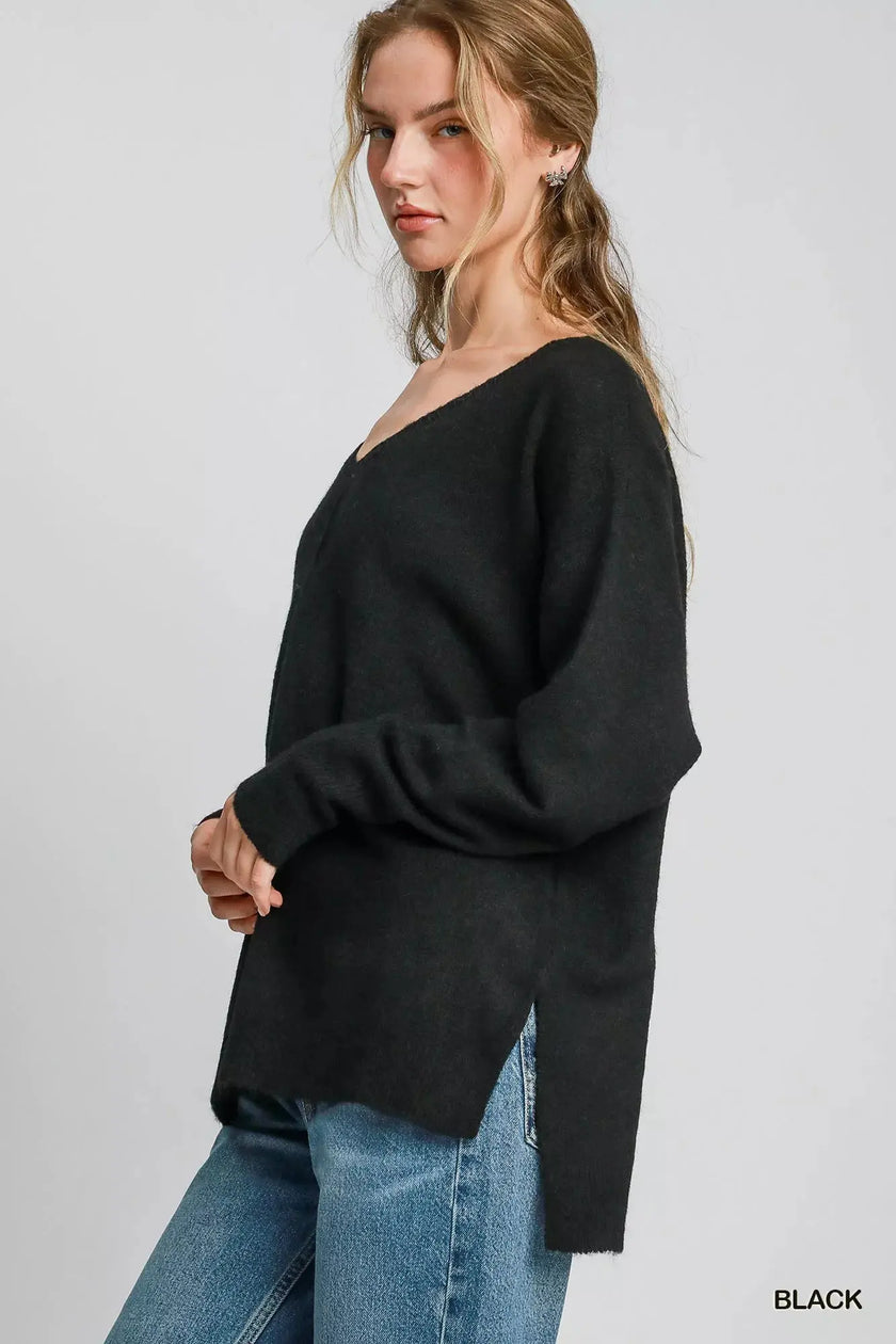 Umgee Wool Blended Pullover Sweater  Style Ratio