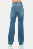 Judy Blue Full Size Tummy Control Cut Raw Hem Straight Jeans  Style Ratio