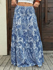 Paisley Print Maxi Skirt  Style Ratio