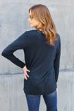Basic Bae Full Size Round Neck Long Sleeve Top  Style Ratio