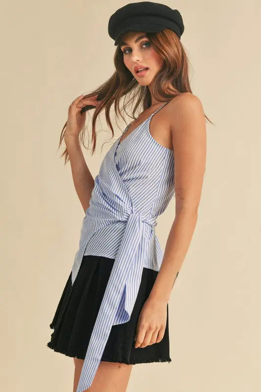 Aemi + Co Knotted Striped Top  Style Ratio