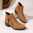 Point Toe Block Heels Boots  Style Ratio