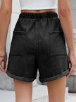Drawstring Wash Denim Shorts  Style Ratio