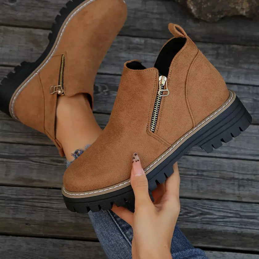 Ankle Boots with Zipper Detail  Style Ratio