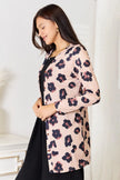 Double Take Printed Button Front Longline Cardigan  Style Ratio