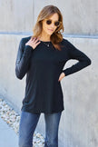 Basic Bae Full Size Round Neck Long Sleeve Top  Style Ratio