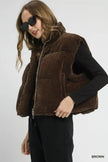 Umgee Sherpa-Lined Zip Vest with Drawstring Hem  Style Ratio