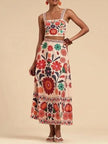 Floral Print Crop Top and Skirt Set  Style Ratio