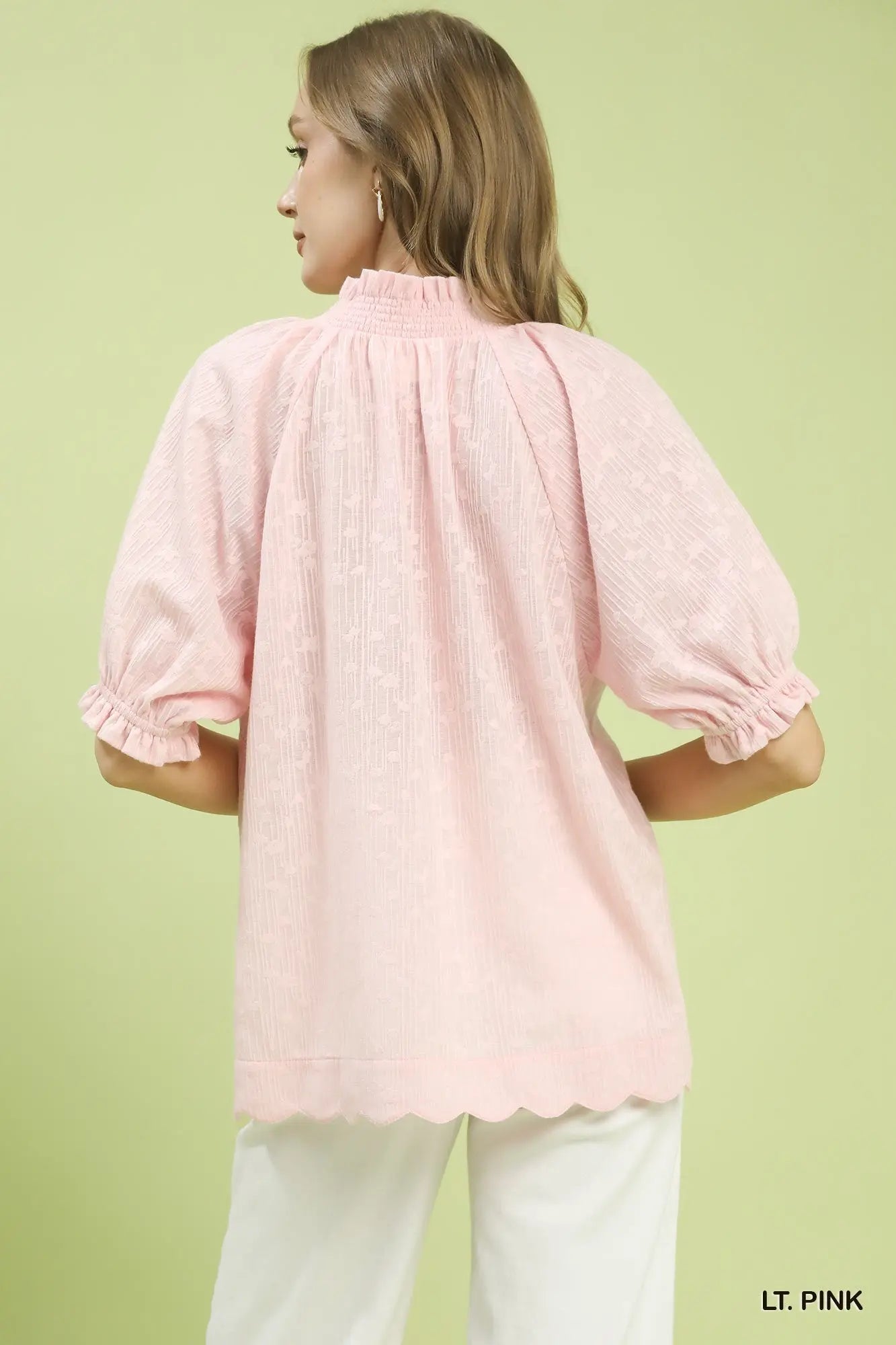 Umgee Textured Pintuck Blouse  Style Ratio
