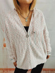 Zip Up Drawstring Long Sleeve Hooded Sweater  Style Ratio