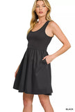 Zenana Combined Knit & Woven Midi Dress  Style Ratio