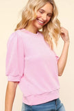 Haptics Half Sleeve Knit Top  Style Ratio