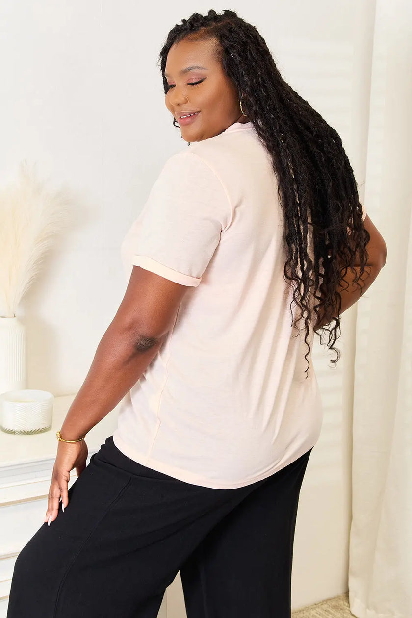 Simply Love BE KIND Graphic Round Neck Short Sleeve Shirt  Style Ratio