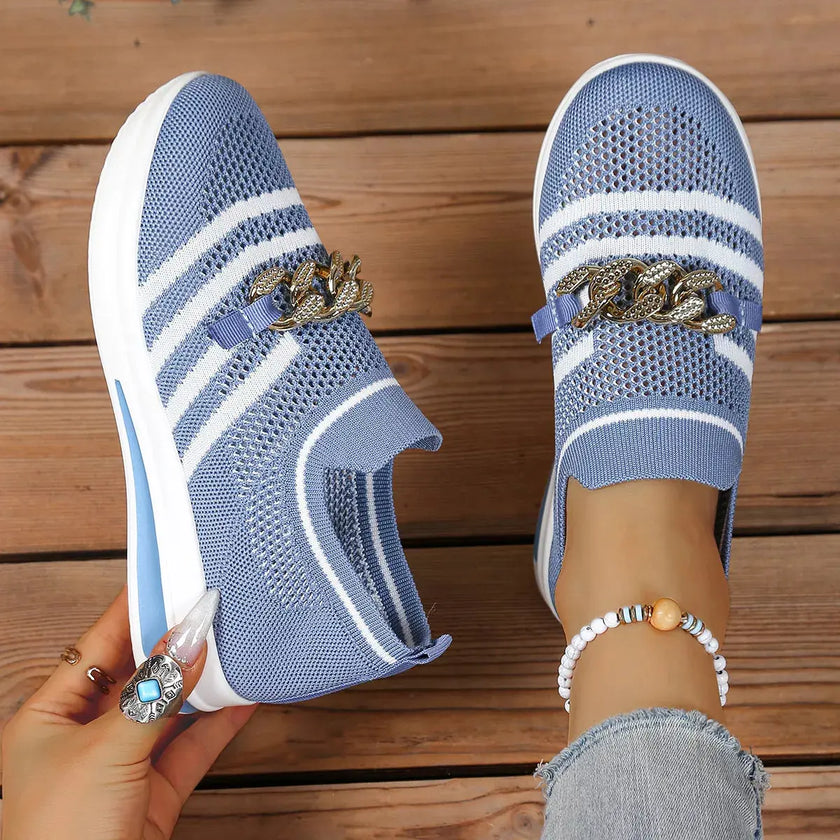 Round Toe Mesh Slip-Ons  Style Ratio