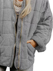 Quilted Zip Up Outerwear  Style Ratio