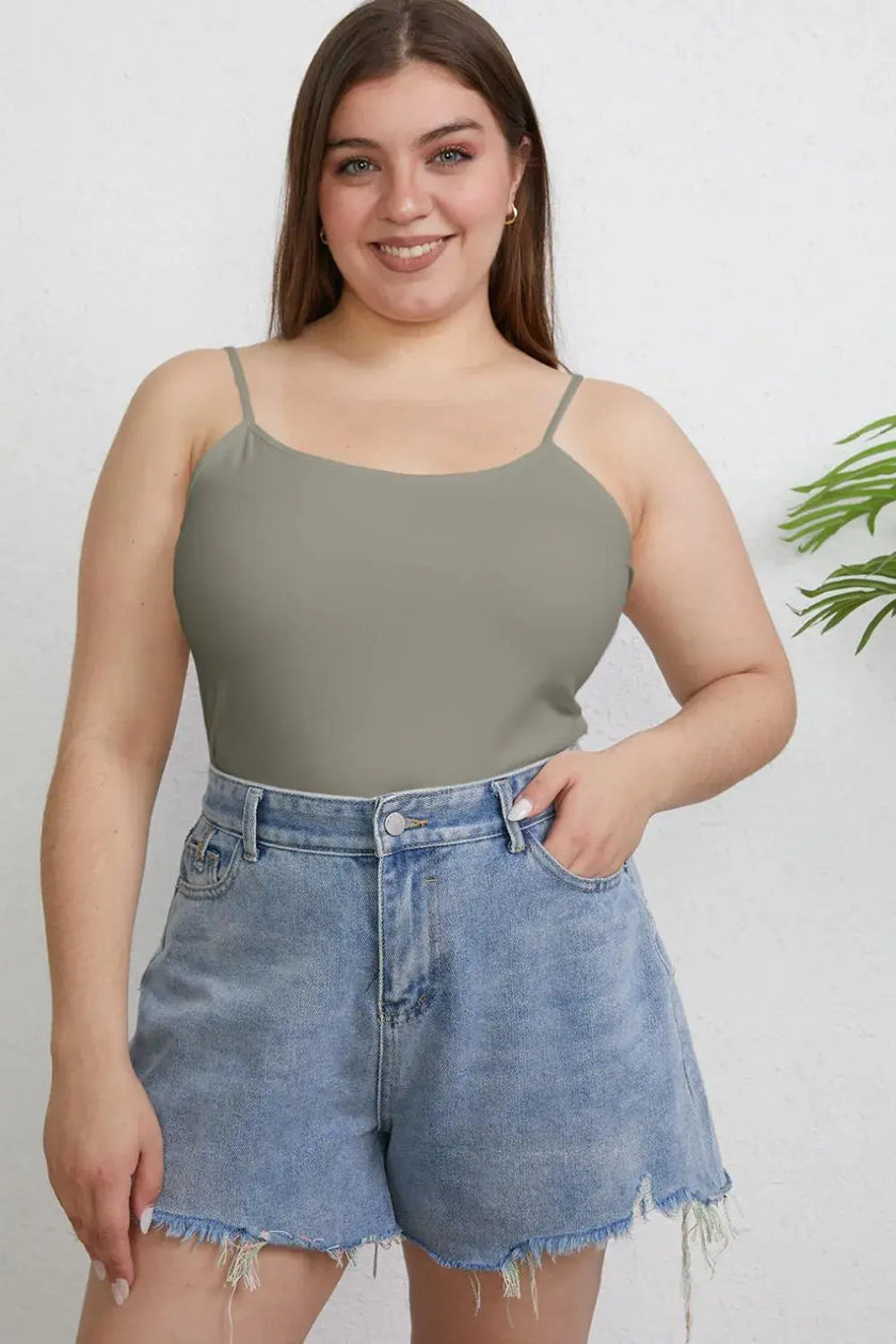 Basic Bae Full Size Round Neck Slim Tank Top  Style Ratio