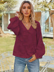 V-Neck Long Sleeve Blouse  Style Ratio