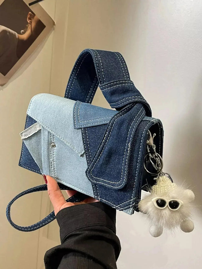 Denim Patchwork Crossbody Bag  Style Ratio