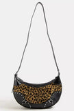Fame Leopard Print Half Moon Shoulder Bag  Style Ratio