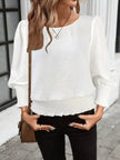 Smocked Waist Round Neck Blouse  Style Ratio